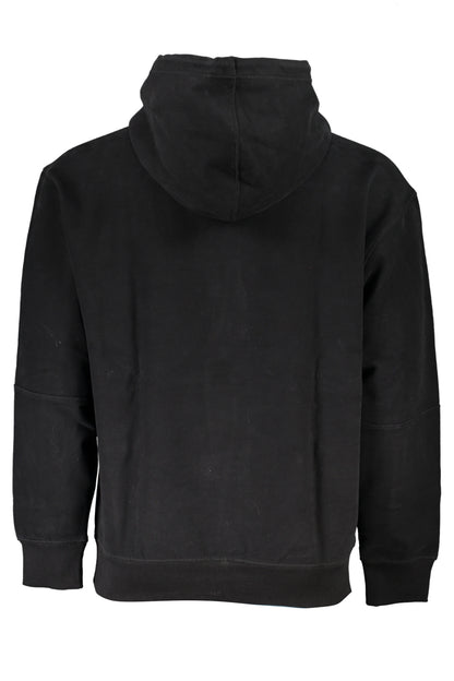 HUGO BOSS MEN'S BLACK ZIPLESS SWEATSHIRT
