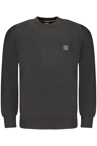 HUGO BOSS MEN'S BLACK SWEATER