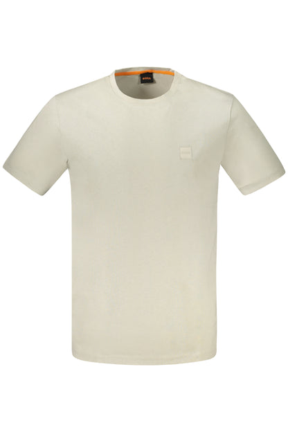 HUGO BOSS MEN'S SHORT-SLEEVE T-SHIRT BEIGE
