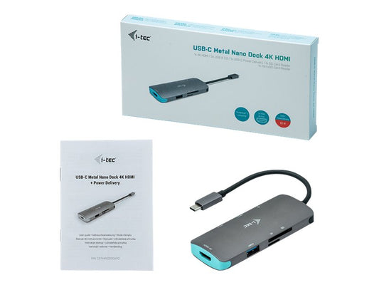 i-Tec USB-C Metal Nano Dock 4K HDMI + Power Delivery - Station d'accueil - C31NANODOCKPD I-TEC