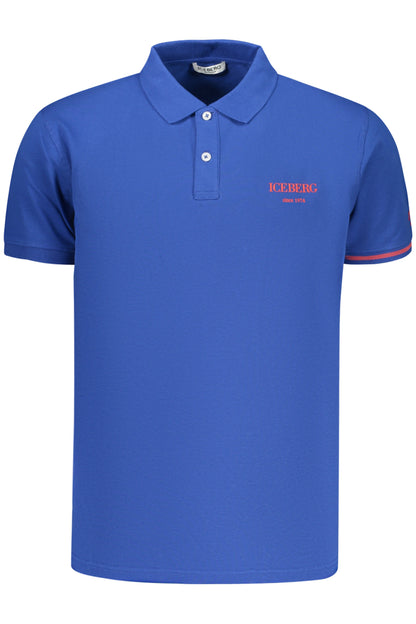 Polo homme Iceberg à manches courtes, bleu