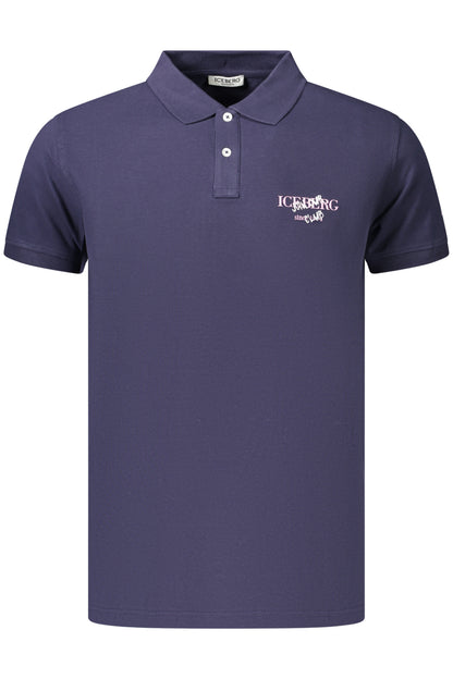 Polo homme Iceberg à manches courtes, bleu