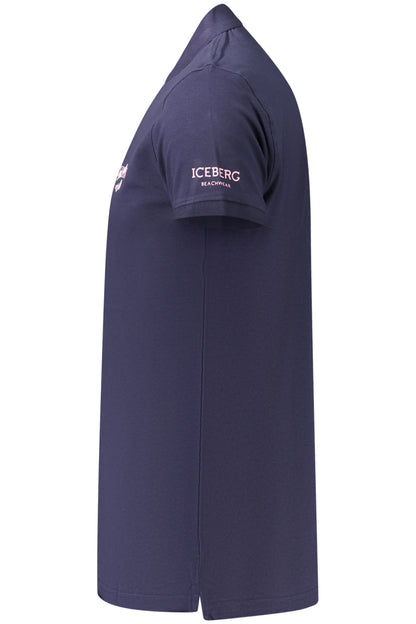 Polo homme Iceberg à manches courtes, bleu
