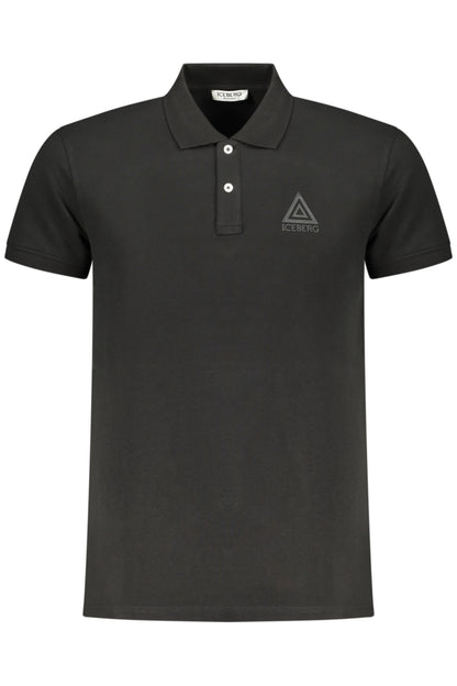 Polo noir à manches courtes pour homme ICEBERG