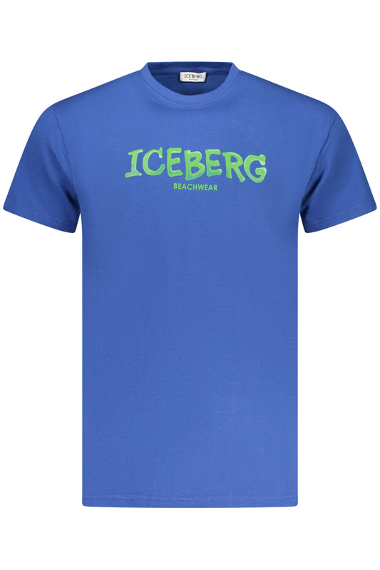 ICEBERG MEN'S SHORT-SLEEVED T-SHIRT, BLUE