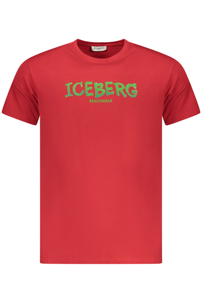ICEBERG MEN'S SHORT-SLEEVED T-SHIRT, RED