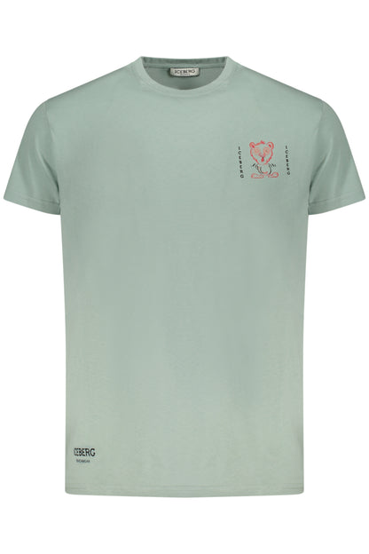 T-shirt vert à manches courtes Iceberg pour homme