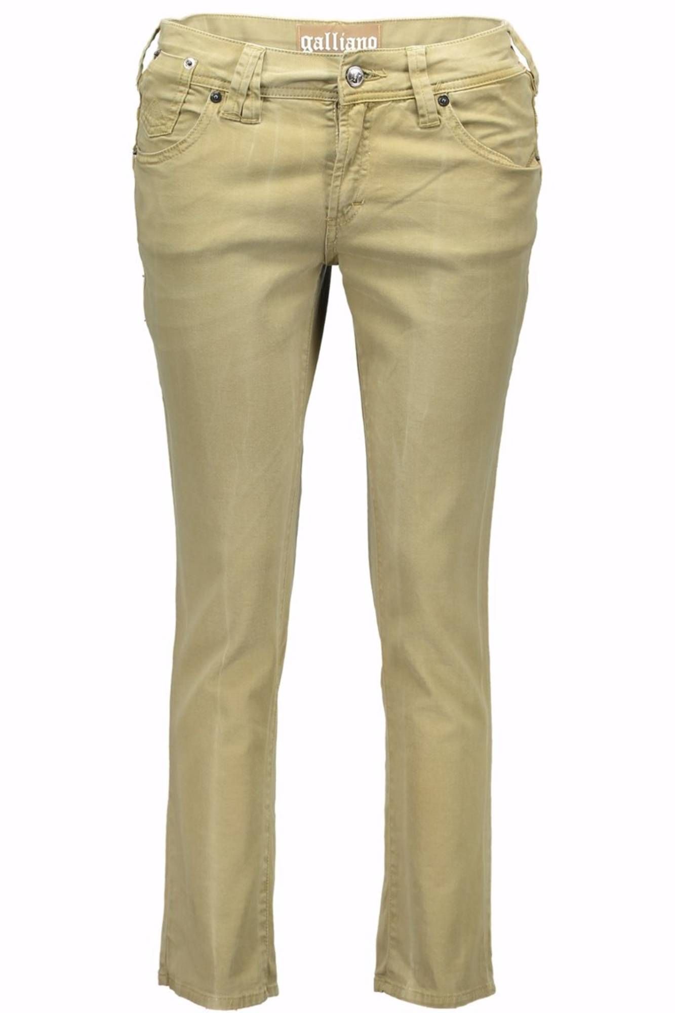 JOHN GALLIANO WOMEN'S GREEN PINOCCHIETTO PANTS