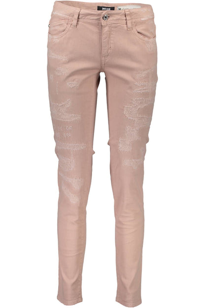 JUST CAVALLI PINK WOMAN TROUSERS