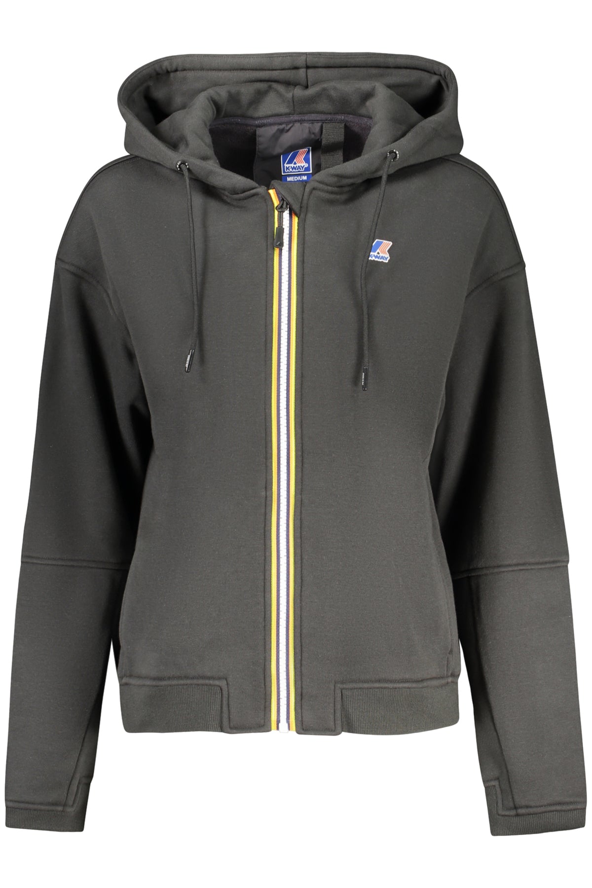 K-WAY WOMEN'S BLACK ZIP-UP SWEATSHIRT