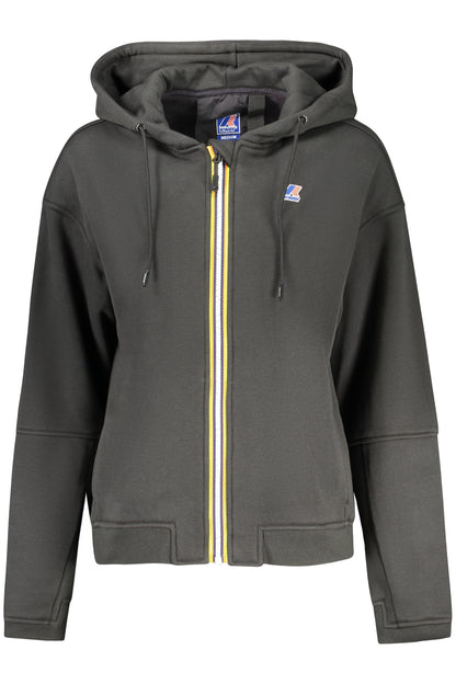 K-WAY WOMEN'S BLACK ZIP-UP SWEATSHIRT