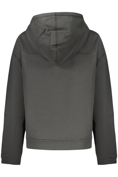 K-WAY WOMEN'S BLACK ZIP-UP SWEATSHIRT