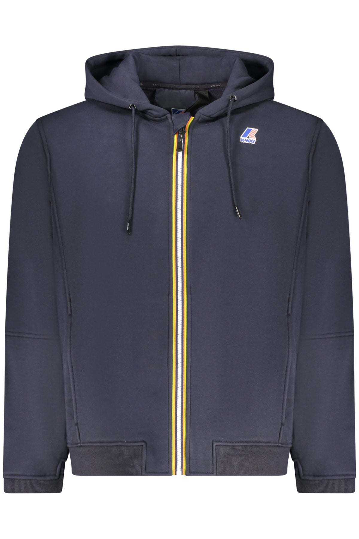 K-WAY MEN'S BLUE ZIP-UP SWEATSHIRT