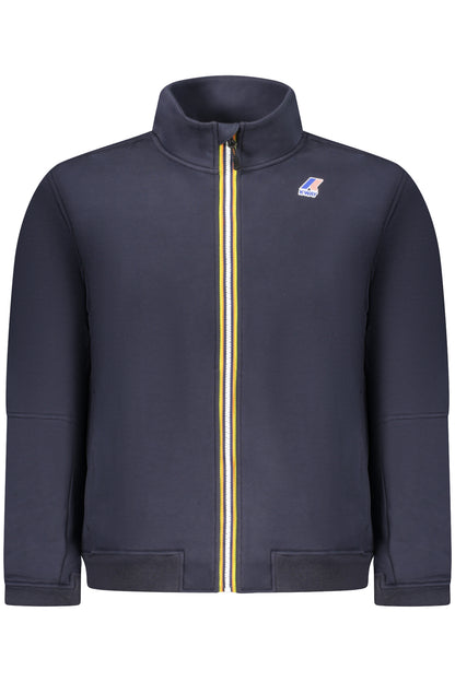 K-WAY MEN'S BLUE ZIP-UP SWEATSHIRT