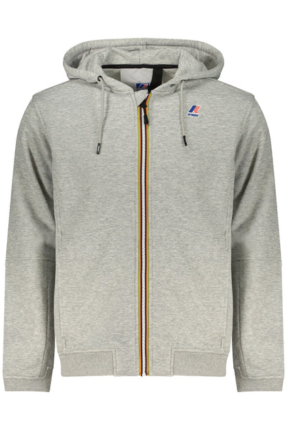 K-WAY MEN'S ZIPPED SWEATSHIRT GREY