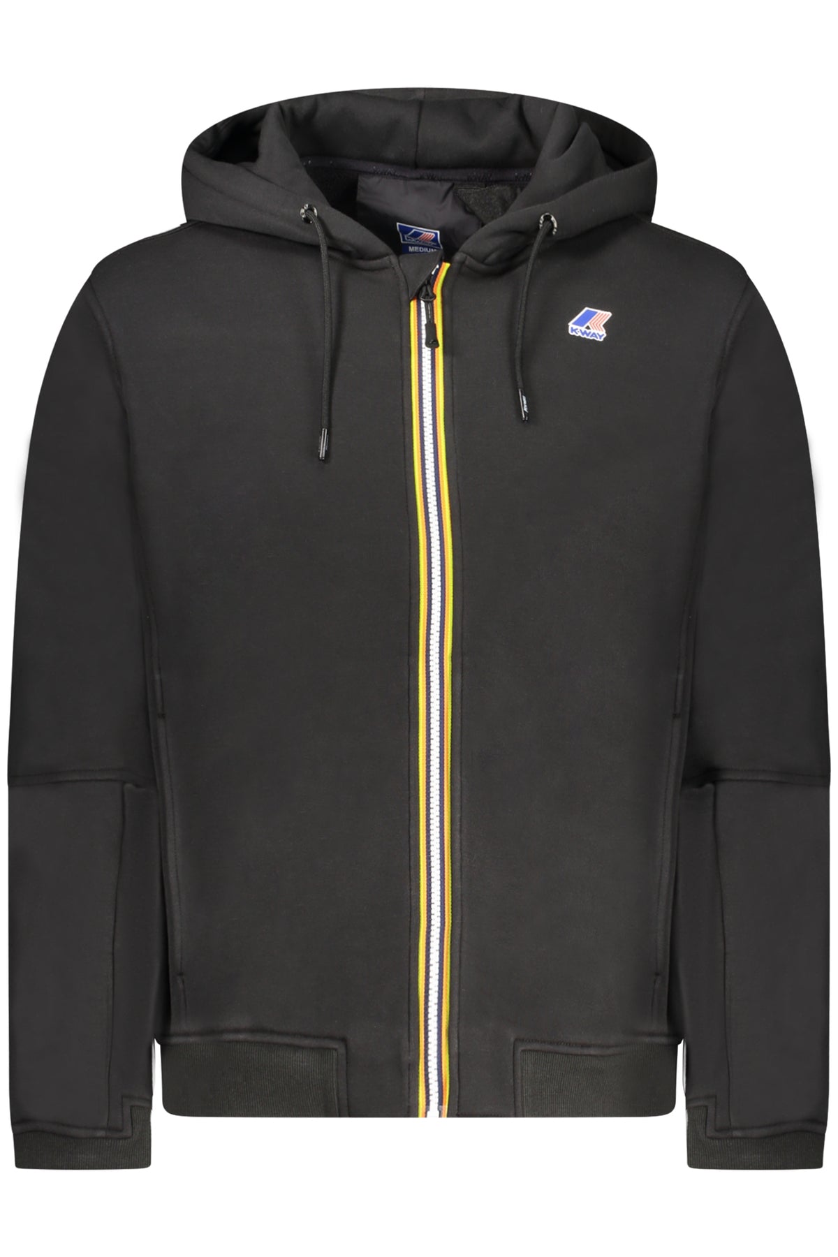K-WAY MEN'S BLACK ZIP-UP SWEATSHIRT