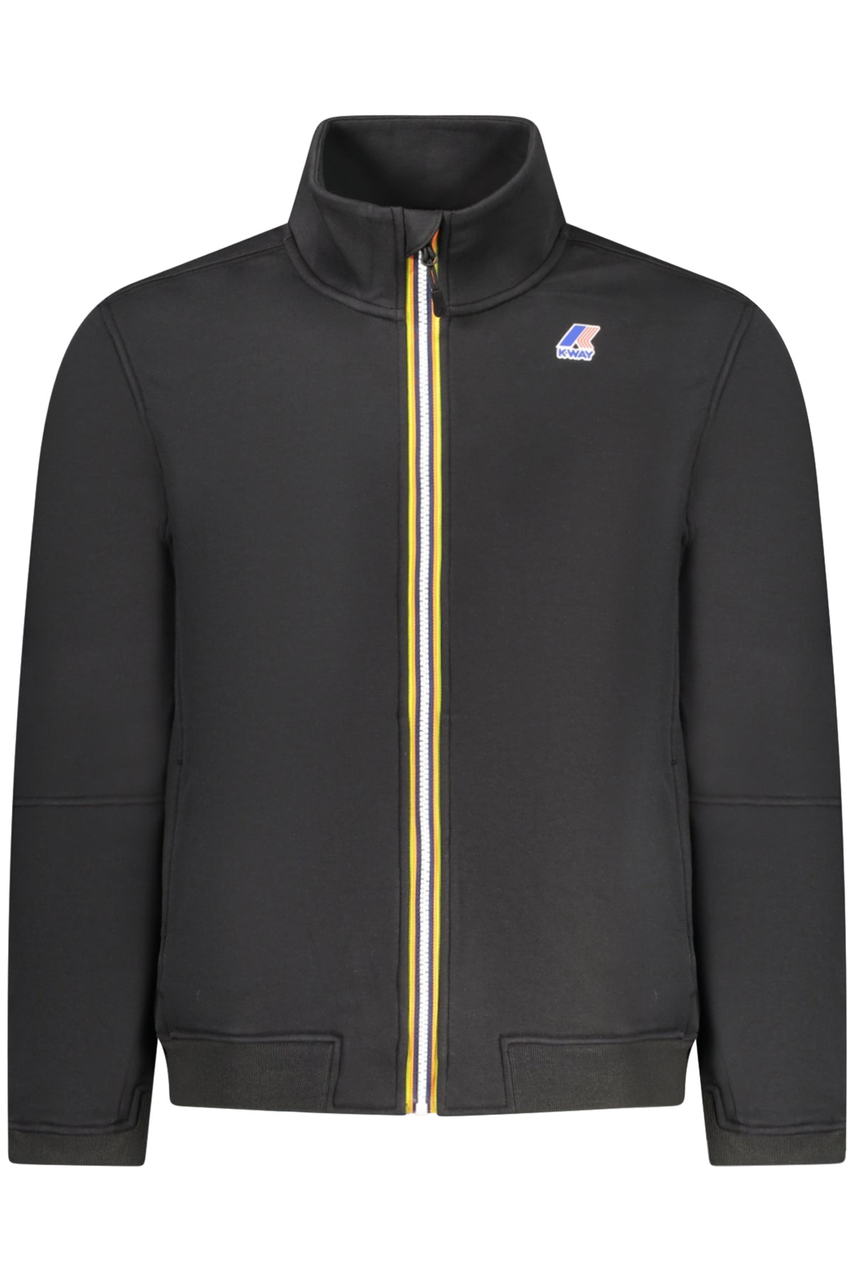 K-WAY MEN'S BLACK ZIP-UP SWEATSHIRT