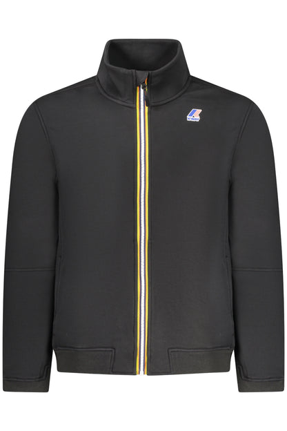 K-WAY MEN'S BLACK ZIP-UP SWEATSHIRT