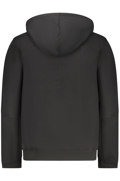 K-WAY MEN'S BLACK ZIP-UP SWEATSHIRT