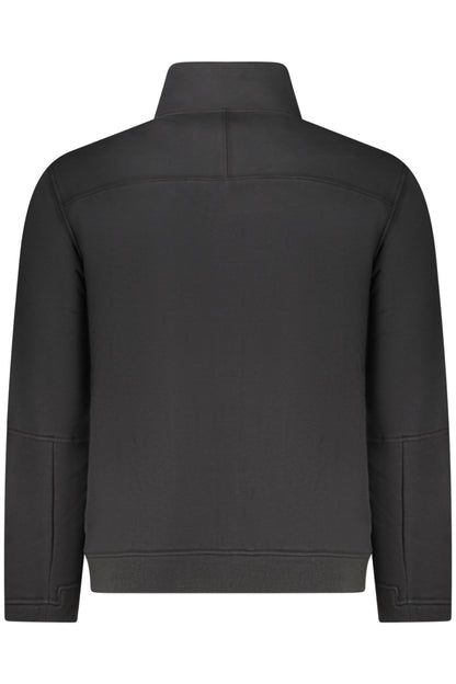 K-WAY MEN'S BLACK ZIP-UP SWEATSHIRT