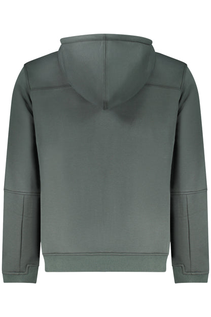 K-WAY MEN'S GREEN ZIP-UP SWEATSHIRT