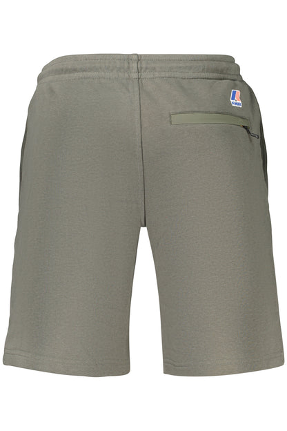 K-WAY MEN'S GREEN SHORT TRACKSUIT TROUSERS