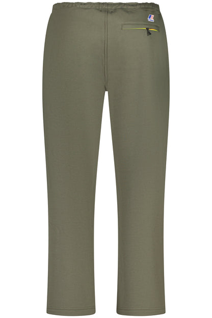 K-WAY MEN'S LONG TRACKSUIT TROUSERS GREEN