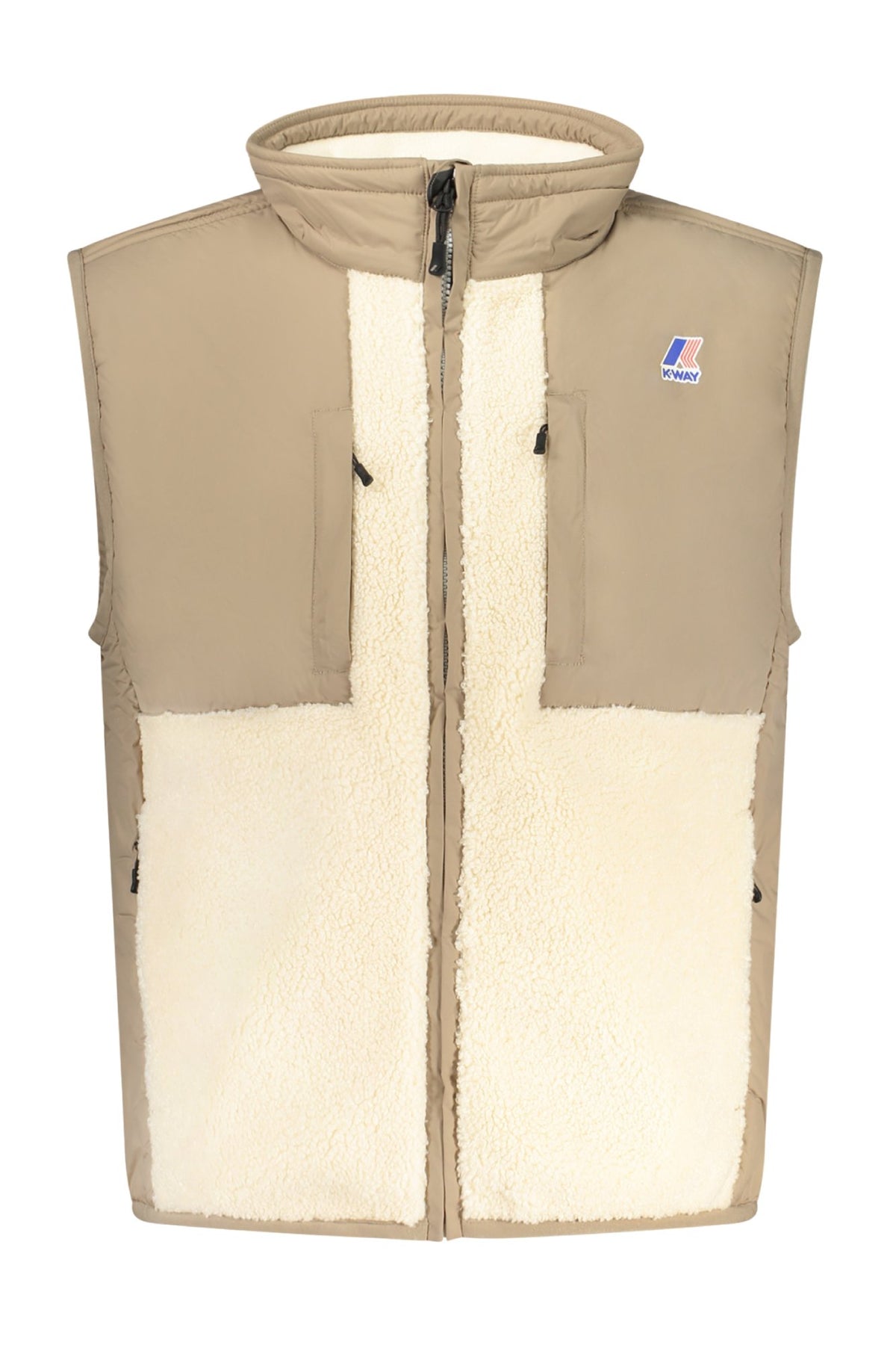 K-WAY MEN'S BEIGE SLEEVELESS JACKET