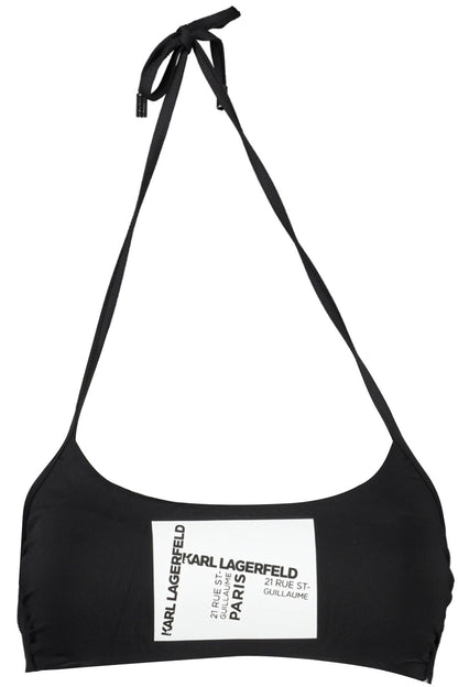 KARL LAGERFELD BEACHWEAR SWIMSUIT TOP WOMEN BLACK