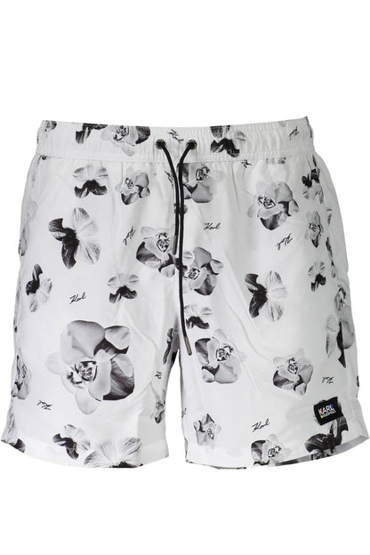 KARL LAGERFELD BEACHWEAR SWIMSUIT BOTTOM MEN WHITE
