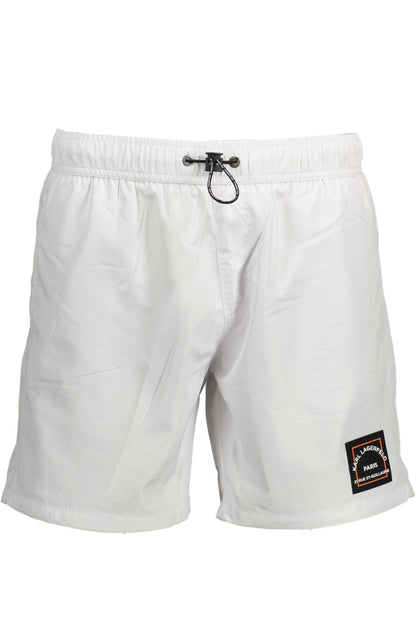 KARL LAGERFELD BEACHWEAR SWIMSUIT BOTTOM MEN WHITE