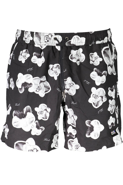 KARL LAGERFELD BEACHWEAR SWIMSUIT BLACK MEN'S BOTTOM