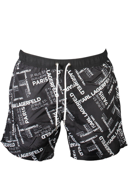 KARL LAGERFELD BEACHWEAR SWIMSUIT BLACK MEN'S BOTTOM