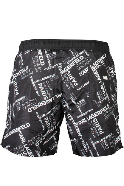 KARL LAGERFELD BEACHWEAR SWIMSUIT BLACK MEN'S BOTTOM