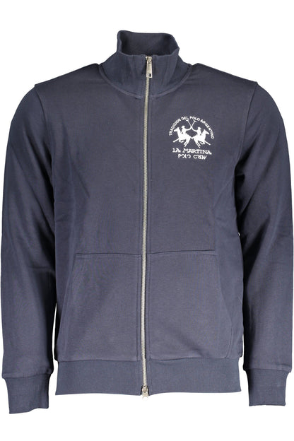 LA MARTINA MEN'S BLUE ZIPPED SWEATSHIRT