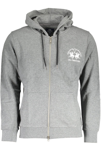 LA MARTINA MEN'S GRAY ZIPPED SWEATSHIRT
