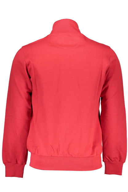 LA MARTINA RED MEN'S ZIP-UP SWEATSHIRT