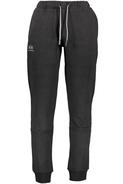 LA MARTINA BLACK MEN'S TROUSERS