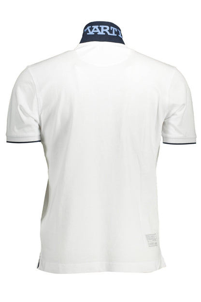 LA MARTINA MEN'S WHITE SHORT SLEEVED POLO SHIRT