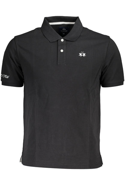 LA MARTINA MEN'S SHORT SLEEVE POLO BLACK