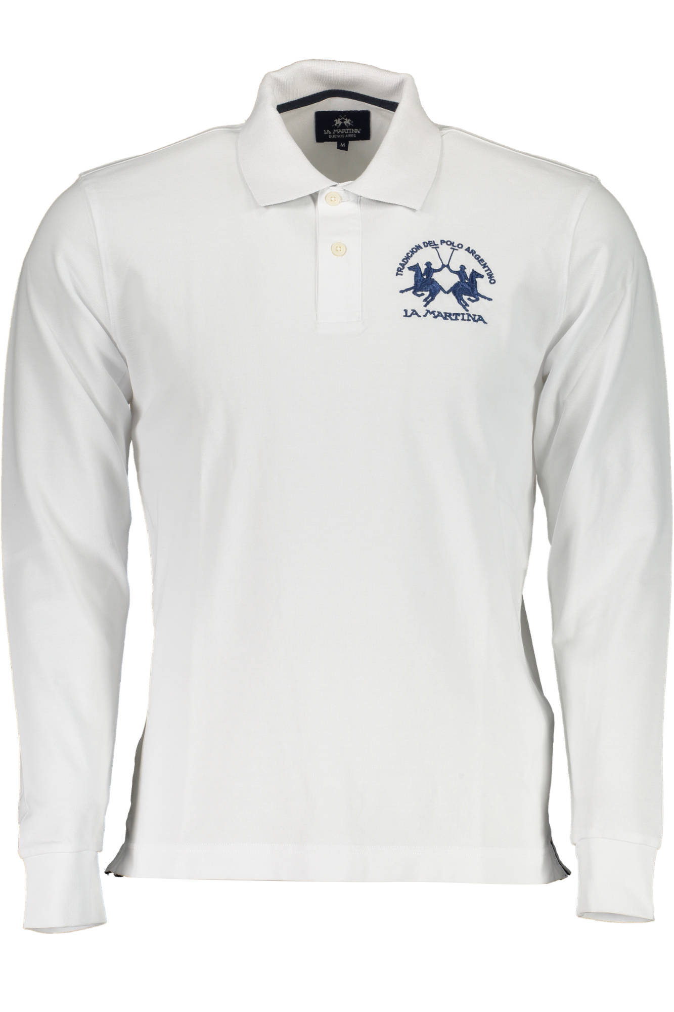 LA MARTINA MEN'S WHITE LONG SLEEVE POLO SHIRT