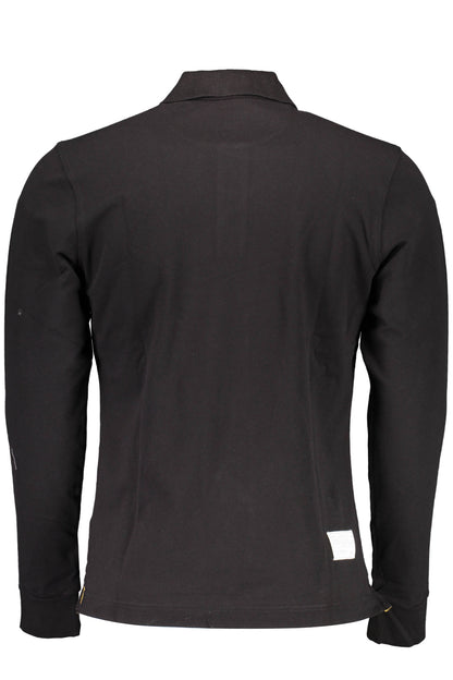 LA MARTINA MEN'S BLACK LONG SLEEVE POLO SHIRT