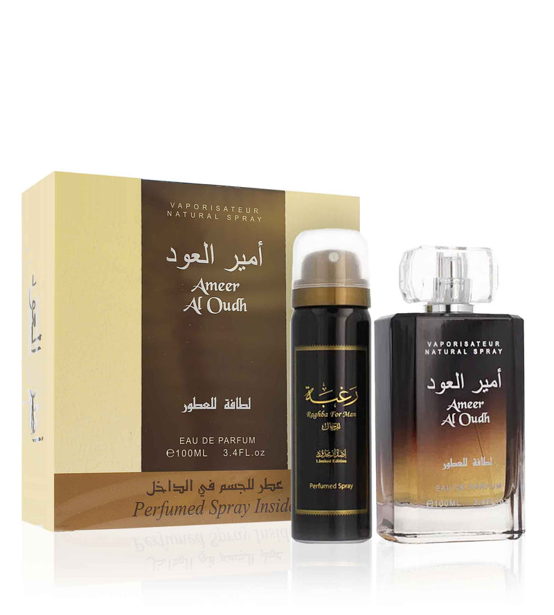 Lattafa Ameer Al Oudh Coffret Unisexe EDP 100ml + Déo 50ml | Belladiscount