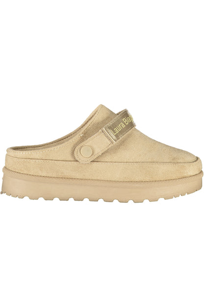 LAURA BIAGIOTTI WOMEN'S WINTER CLOG FOOTWEAR, BEIGE