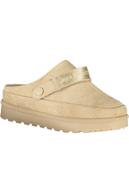LAURA BIAGIOTTI WOMEN'S WINTER CLOG FOOTWEAR, BEIGE