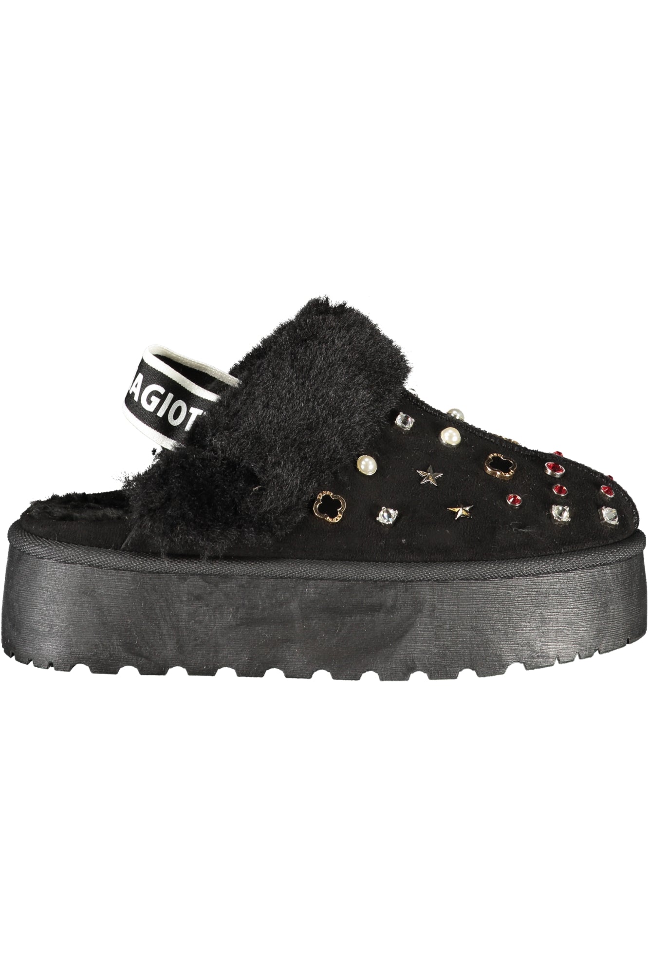 LAURA BIAGIOTTI WOMEN'S BLACK WINTER CLOG FOOTWEAR