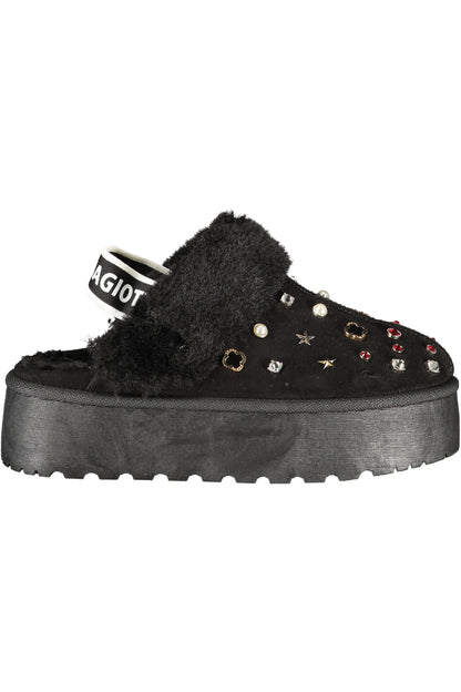 LAURA BIAGIOTTI WOMEN'S BLACK WINTER CLOG FOOTWEAR