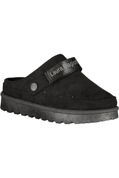 LAURA BIAGIOTTI WOMEN'S BLACK WINTER CLOG FOOTWEAR