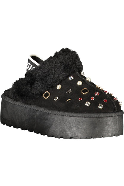 LAURA BIAGIOTTI WOMEN'S BLACK WINTER CLOG FOOTWEAR