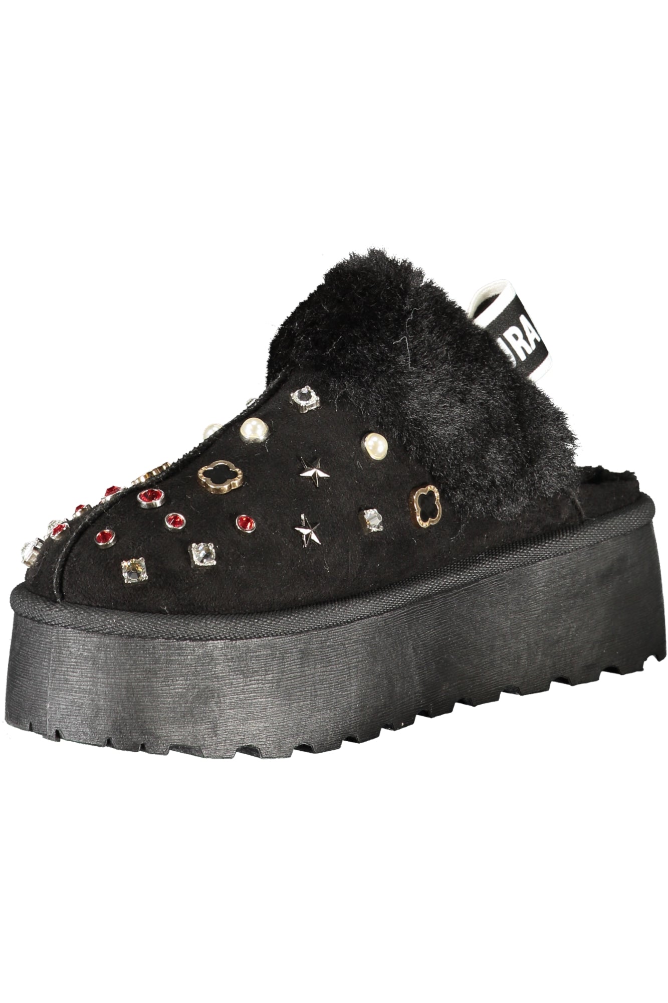 LAURA BIAGIOTTI WOMEN'S BLACK WINTER CLOG FOOTWEAR